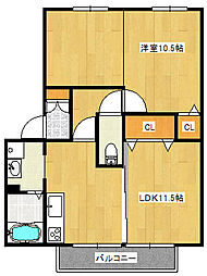 メゾン・クレスト 1LDKの間取図画像