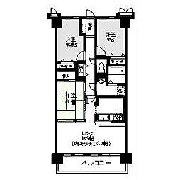 マリベール中須賀 3LDKの間取図画像