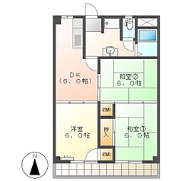 高知市石立町 3DK 6F(初期費用減額CP) 6階