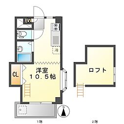 高知市城山町 1Rロフト 最上階 4階