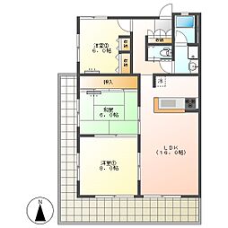 高知市中秦泉寺 3LDK 4F(角部屋・P有・南向) 4階