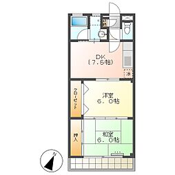 高知市朝倉丙 2DK 最上階(初期費用減額CP) 3階