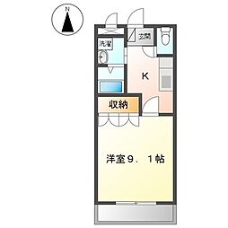クレディール豊田 1Kの間取図画像