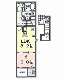 シエロガーデン高知 1LDKの間取図画像