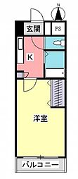 愛宕町1Ｋ 7階1Kの間取り