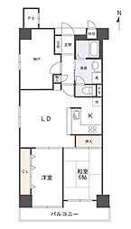 アルファガーデン本町 2SLDKの間取図画像
