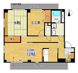 フォブールさなえ 2LDKの間取図画像