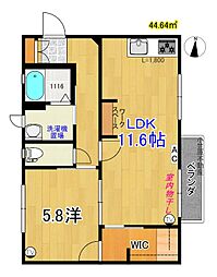 ニューライフ 1LDKの間取図画像