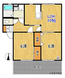エクレールA 2LDKの間取図画像
