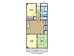 プロムナード万々 3LDKの間取図画像