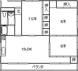 メゾン東邦5 3LDKの間取図画像