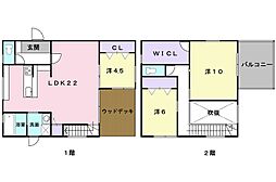 高知市重倉 一戸建 3LDKの間取り
