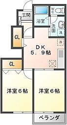 間取図画像 2DK