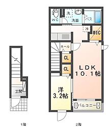 グランヒル 1LDKの間取図画像