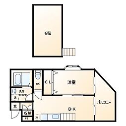 セリバテールノーブルマンション 1DKの間取図画像