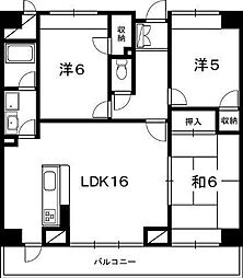 アストーレ青柳 3LDKの間取図画像