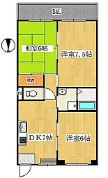 第7青木ビル 3DKの間取図画像