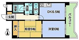 須賀ハイツ 2DKの間取図画像