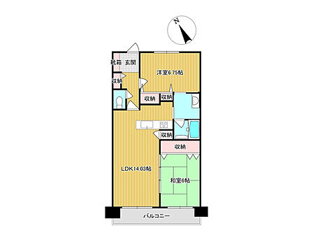 2LDK 間取り