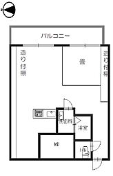 ロータリー本町 ワンルームの間取図画像