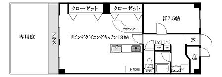 1LDK 間取り