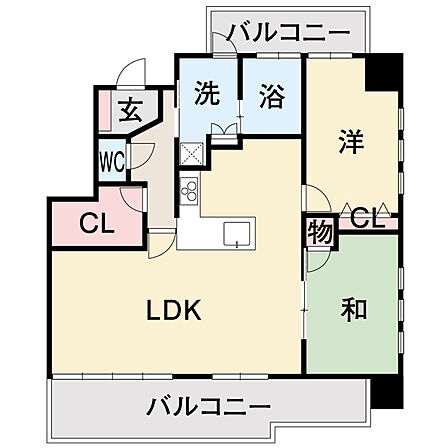 2LDK 間取り