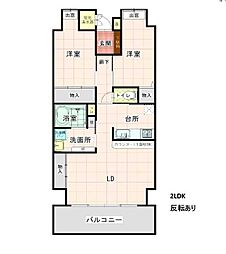 マルイローズガーデン 2LDKの間取図画像
