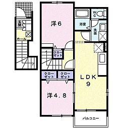 シャインベリー 2LDKの間取図画像