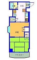 マルイハイビスカス 2DKの間取図画像
