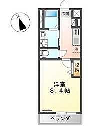 メゾンプラージェ 1Kの間取図画像