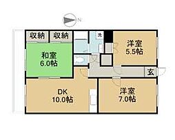 アーバンコート北新町 3LDKの間取図画像