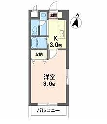 エストゥディオKATO 1Kの間取図画像