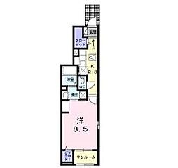 エスポワール・メゾンA 1階1Kの間取り