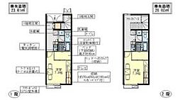 レオパレスアンクルサム 1Kの間取図画像