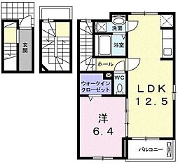 casafeliceR-1 1LDKの間取図画像