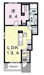 モンテラガッツァ 1LDKの間取図画像