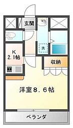 グランシャリオ 1Kの間取図画像