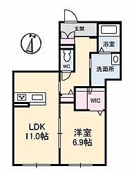 プレミアス 1LDKの間取図画像