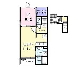 シェル・エ・メールI 1LDKの間取図画像