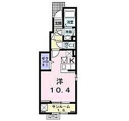 Dream下泉 1Kの間取図画像