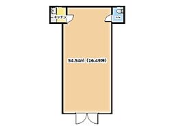 ナガヤマビル ワンルームの間取図画像
