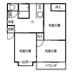 ドミールA-1 3Kの間取図画像