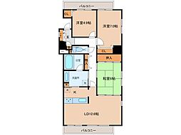 チサンマンション菜根2番館 3LDKの間取図画像
