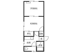 コーポアバンセ 2Kの間取図画像