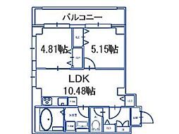 光のレジデンス・EXA 2LDKの間取図画像