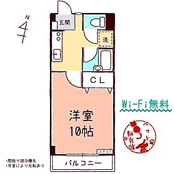 アカデミー 1Kの間取図画像