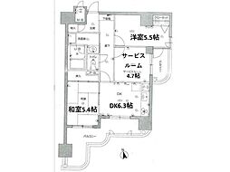 パークハイツ南大通 2SDKの間取図画像