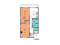 ルネス・エスポワール 2DKの間取図画像