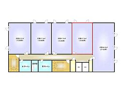 八戸ウエストビル ワンルームの間取図画像