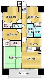 ヴェルビュ鶴見坦 3SLDKの間取図画像